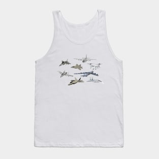 US Military Airplanes Tank Top